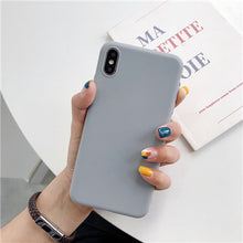 Load image into Gallery viewer, Luxury Soft Back Matte Color Cases for iPhone 7 plus 8 6 6s X XS max XR 5 5s SE Case Shockproof TPU Silicone Back Cover Capa