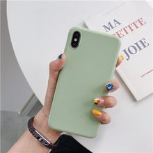 Load image into Gallery viewer, Luxury Soft Back Matte Color Cases for iPhone 7 plus 8 6 6s X XS max XR 5 5s SE Case Shockproof TPU Silicone Back Cover Capa