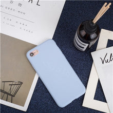 Load image into Gallery viewer, Luxury Soft Back Matte Color Cases for iPhone 7 plus 8 6 6s X XS max XR 5 5s SE Case Shockproof TPU Silicone Back Cover Capa