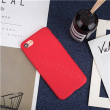 Load image into Gallery viewer, Luxury Soft Back Matte Color Cases for iPhone 7 plus 8 6 6s X XS max XR 5 5s SE Case Shockproof TPU Silicone Back Cover Capa