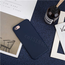 Load image into Gallery viewer, Luxury Soft Back Matte Color Cases for iPhone 7 plus 8 6 6s X XS max XR 5 5s SE Case Shockproof TPU Silicone Back Cover Capa