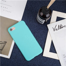 Load image into Gallery viewer, Luxury Soft Back Matte Color Cases for iPhone 7 plus 8 6 6s X XS max XR 5 5s SE Case Shockproof TPU Silicone Back Cover Capa