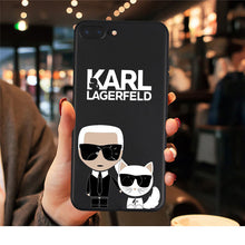 Load image into Gallery viewer, For iPhone X 7 Plus XS case Karl Funny TPU Soft Silicone case Cover For iPhone 6S 8 6 Plus XS Max Case phone Case